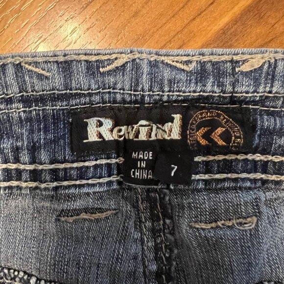 Womens Rewind Bermudas Shorts Jeans Size 7 - Picture 3 of 4